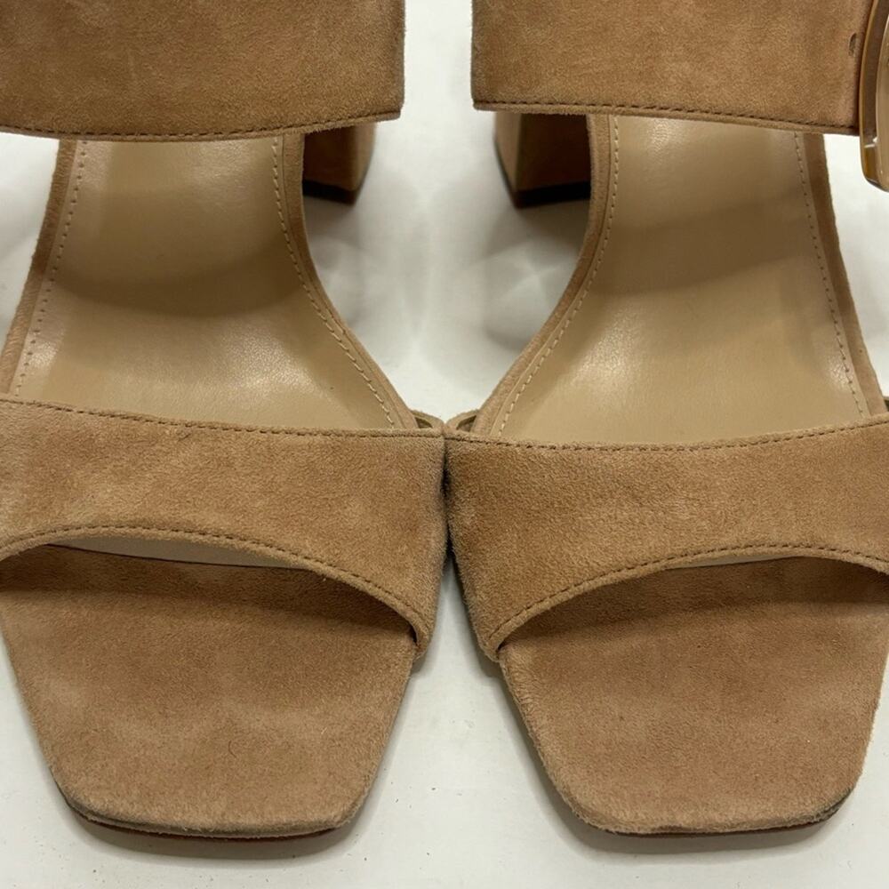 Sam Edelman Dalton Tan Suede Buckle Strap Block Heel Sandal 10 - Picture 4 of 12